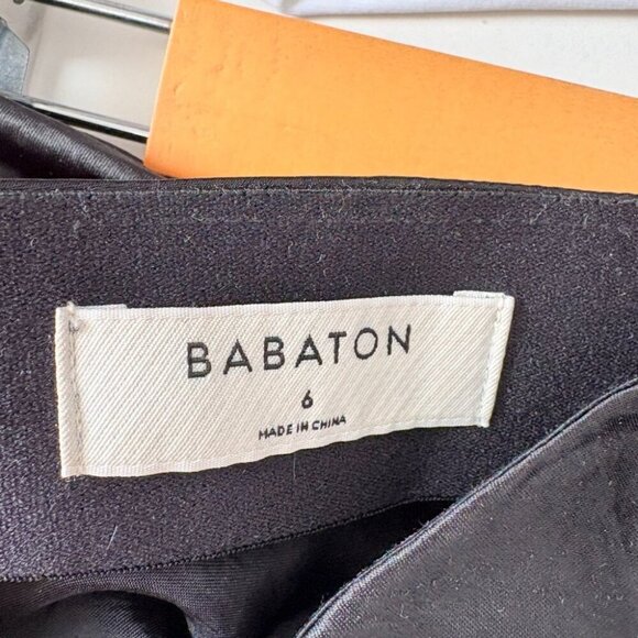 Aritzia Babaton Slip Satin Mini Skirt Black Size 6 - Picture 4 of 8